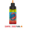 Gorąca sprzedaż Sunfire Bar Bang Box 20K Puff 20000 12000 10000 9000 7000 E DRYTOWANY PENTACJA PISOWE PISOWANIE 0MG AKUMURACJA PRZEDSTAWOWANA 12 ML*3 E Płynne Vapers UE Tajlandia