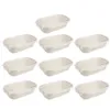 Disposable Dinnerware Clamshell Box Container Food to Paper Takeout Lunch Salad Packaging School Tray Q240507