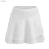 Jupes Soft Plain Simple Style facile à assortir la jupe blanche avec des poches latérales en polyester complet skorts noirs pour le badminton de tennis F8021 Y240508