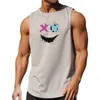 Trendy persoonlijkheid van heren trendy persoonlijkheid grappig xx gezicht zomer sport tank top heren gym fitness kleding snel droge bodybuilding sluleloze shirts y240507