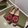 Tasarımcı Ayakkabı Espadrilles Kadın Loafers Orijin Deri Düz Balıkçı Ayakkabı Tuval Ayakkabı Lady Rahat Geri Sabahları Klasik Moda Lüks Gündelik Ayakkabı Boyutu 35-41