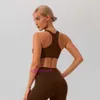Designer Tops Sexy LUL Women Yoga Underwear l Nude Shock Resistant Sports Bra for Running Training Dance Gathering Beauty Back Fitness