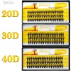 Falska ögonfransar 20D/30D/40D/50D 60 buntar av minkögonfransar Utökad naturlig 3D rysk volym False Eyelashes Personligt kluster Makeup Tool Cilia D240508