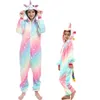 Baby Unicorn Pyjama Jungen Mädchen Onesies Kigurumi Panda Dinosaurier Dalmatian Clothes Licorne Jumpsuit Winter Kinder Pyjama Nachtwäsche 240507