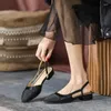 Elbise ayakkabıları 024 yaz kadın orta topuk kare baş moda düğün partisi sandalet gündelik bayanlar sanalias de mujer