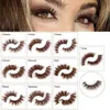 Faux cils 1 paire de cils marron 3D Bruns Natural épais cils extensions de cils pour les coiffures de vison fausses cils duvets longs cils D240508