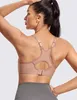 Sous-vêtements actifs à haut impact Sports Bra Raceback Sous-armatures sous-emprises légèrement rembourrées Tops Fitness Sportswear Underwear Femmes plus cuives D240508