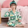 Pajamas 2024 Spring Childrens Pyjamas Girls Pyjamas Miniso Kawaii Anime Kuromi Cinnamon My Melody Childrens Pyjamas Set Boys Home Clothingl2405