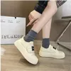 Spring New Little Shoes Chaussures pour femmes Chaussures de planche décontractées Velcro épaisses épaisses Low Top Student Sports Shoes Gai