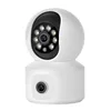R11 듀얼 렌즈 듀얼 비디오 WiFi 4MP 최소 PTZ 카메라 스마트 카메라 ICSEE 앱 보안 카메라 시스템 무선 실내