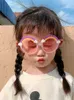 Solglasögon ldren runt solglasögon regnbågsform barnglasögon trendiga flickor tecknade glasögon nyanser anti-glare pojkar tecknad solglasögon h240508
