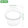 Disposable Dinnerware 50 disposable 250ml plastic dessert cups transparent fruit salad bowls smoothie food and snack containers with lids party supplies Q240507