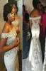 2019 Arabic Elegant Off Shoulder Mermaid Prom Dresses Appliqued Satin Long Formal Evening Party Gowns Bridal Bridesmaid Dress7645189