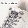 Pièces de chaussures CHOELACES ÉLASTIQUES SANS LES TIES BOUCLE METAL LOCK LACES PLAT