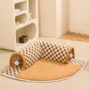 Łóżka dla kota meble kota może grać w tunelu dla psich piesek łóżko Kitten Dog Koszyk Łóżko Śliczna kot Cat House Mat Pet House Kennel Produkty CAMA PARA GATOS D240508