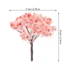 Decorative Flowers 12 Pcs Artificial Architectural Tree Model Man Decor Cherry Blossom Prop Sponge