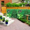 Decoratieve bloemen kunstmatige gras muur decor achtergrond zon beschermde buxus panelen hek groene muren privacy voor buiten