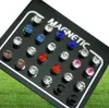 Regelin 12 Pairlot 4567mm Ronde Crystal Rhinestone Magneet Budring Puck Dames Mens Magnetic Fake Ear Plug Jewelry2198309