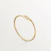 Thin Rose Gold nail bracelet Designer bracelet for woman top V-gold 18k lightweight high-end 18k bracelet with box