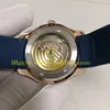 7 Color With Original Box Super Watch Men 40mm Blue Dial Rose Gold Rubber Bracelet 5168 Asia CAL.324 Movement Transparent Back Automatic 5711 Everose Sport Watches