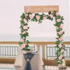 Fleurs décoratives 2pcs Silk artificiel Vine Garland Garden Arch Fake Plant Party Mariage Decoration Supplies