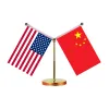 Accessoires Die Vereinigten Staaten von Amerika Mini Banner mit asiatischen Nationen Flagge China Korea Japan Malediven LKW -Auto Interier Flagge der USA