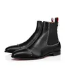 2024 met Box Red Bottoms Boots Designer Men Fashion Patent Leather Black Beige Platform Sneakers plat over de knie Martin Boot Mens Booties schoenen 36-46