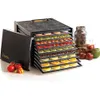 Effizienter elektrischer Lebensmittel -Dehydrator mit 9 Schalen, 600 -W -Strom und elegantem schwarzem Design - Erhalten Sie Obst, Gemüse und Fleisch mühelos