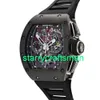 RM Luxe horloges Mechanische horloge Mills Heren Watch RM011 AK TI Felipe Massa Titanium rood nummer STJF