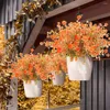 Decoratieve bloemen 1 Bunch Outdoor Autumn Artifical Plants Home Decor Wedding Party Festival Fake Floral Ornamens Garden Decoratie