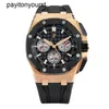 Audemar Pigue Watch Royal Oak APF Factory offshore 43 mm Rose Gold Black Bare Dial