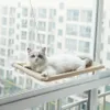 Camas de gato móveis janelas resistentes instaladas na cama de gato assentos de sol ninho raspando árvore de hammock gato suprimentos de gatinho acessórios de estimação de estimação D240508