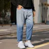 Jeans de pierna ancha de gradiente para hombres de talla
