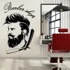 Pegatinas barbershop pared pegatina barbero icono de vinilo calcomanías de la peluquería de la peluquería de hombre de la peluquería de la peluquería del corte del corte del corte de pelo decoración de la ventana