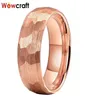 8mm Rose Gold Tungsten Carbide Ring for Men Women Comfort Fit Wedding Band Inside Engraved Rings2375186
