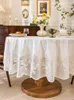 Table en tissu Décoration de mariage crémeux blanc étanche à poussière étanché