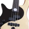 Guitare main gauche active 4 cordes basse guitare maple hickory bois noir blanc couleur électrique basse guitare fret sans ligne de frette