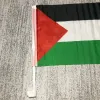 Drapeaux Palestine Car Flag 30x45cm Banner en polyester double côté avec 45 cm Pase de drapeau en plage Polestinienne Venture de voiture