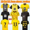 CHEPER SOCCER MAISSES 23 24 25 Coupe Reus 2024 2025 Borussia Soccer Football Shirt Neongelb Hummels Brandt Dortmund Fans Joueur spécial All Black Maillot de Foot