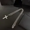 Brincos de colar Pingente de lúpulo cruzado de quadril simples e versátil para homens Hiphop Women Street Diamonds Acessórios da moda da moda