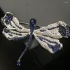 Brooches Insect Copper With Cubic Zircon Dragonfly Brooch Fashion Women Jewelry Blue Red Color