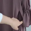 Roupas étnicas sob abaya interno deslize vestido longo longa cor sólida manga de trompete muçulmana feminino casual dubai peru islâmico modesto manto hijab