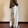 Pantaloni da uomo Abbigliamento casual a strisce marchio di moda retrò sciolto a gamba a gamba a gamba larga