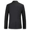 Moda de negócios masculino Cavalheiro de alta qualidade Black 2 peças conjunto de trajes Blazers Casas de casaco calças clássicas calças 240419