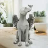 Sculptures Statue commémorative, Angel Dog Remembrance SweepSake Sculpture Grave Marker Resin Figurine Pour honorer un animal de compagnie chéri