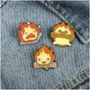 PINS broches Calcifer para mochilas estéticas Juego de esmalte divertido