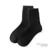 Calcetines de mujer Pure Cashmere Sock Winter Blow Tube Lounge Home Home Tarmed Sleep Soft Luxury Christmas Eu Tamaño 35-41