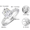 Charming Ring Jewelry 925 Sterling Silver Pass Test 2CT Moissanite Diamond Ring for Girls Women Nice Gift Size 5-10