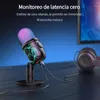 Mikrofony USB Mikrofon do gier komputerowych podcastów podcastów Streaming Studio Redukcja szumów RGB PC/PS4/5
