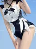Dziewczyna dla kobiet japońska japońska śliczna pokojówka czysta pożądanie styl lolita jednoczęściowy strój kąpielowy letni nadmorski wiosenny kombinezon do kąpieli dla kobiet